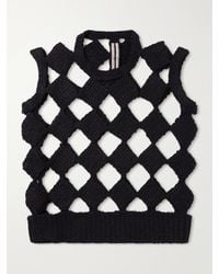 Rick Owens - Macramé Cashmere And Silk-Blend Sweater Vest - Lyst