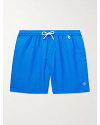 Loro Piana - Bay Straight-leg Mid-length Logo-print Swim Shorts - Lyst