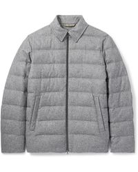 Herno - Leather-Trimmed Quilted Silk And Cashmere-Blend Down Jacket - Lyst