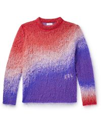 ERL - Logo-intarsia Degradé Brushed Mohair-blend Sweater - Lyst