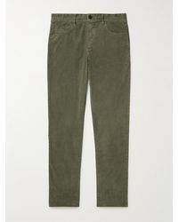 James Perse - Slim-fit Straight-leg Cotton-blend Corduroy Trousers - Lyst