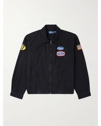 Polo Ralph Lauren - Bomberjacke aus Baumwoll-Canvas mit Logoapplikation - Lyst