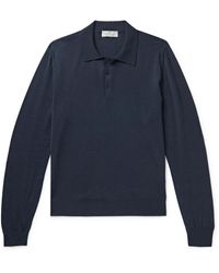 Canali - Slim-fit Merino Wool Polo Shirt - Lyst