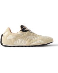 Bottega Veneta - Orbit Leather And Shell-Trimmed Suede Sneakers - Lyst