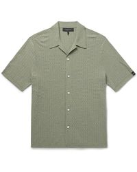 Rag & Bone - Avery Camp-collar Honeycomb-knit Cotton-blend Terry Shirt - Lyst