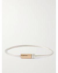Le Gramme - 7g Polished Recycled Sterling Silver And 18-karat Gold Bracelet - Lyst