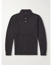 Thom Sweeney - Cashmere And Silk-Blend Polo Shirt - Lyst