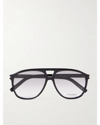 Saint Laurent - Aviator-Style Acetate Sunglasses - Lyst