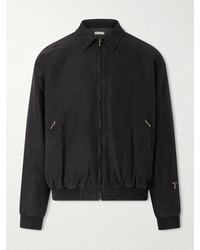 A.PRESSE - Cotton And Silk-Blend Moleskin Bomber Jacket - Lyst