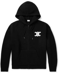 Celine - Logo-Appliquéd Wool Jacket - Lyst