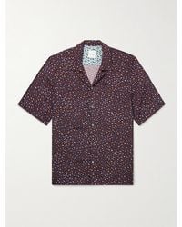 Paul Smith - Convertible-Collar Printed Crepe De Chine Shirt - Lyst