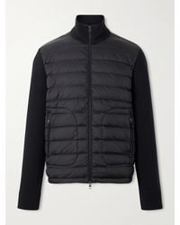 Moncler - Wool And Quilted Shell Zip-Up Cardigan - Lyst