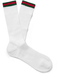 Gucci - Striped Ribbed Cotton-Blend Socks - Lyst