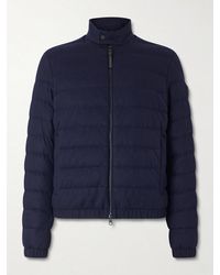 Moncler - Luray Slim-Fit Leather-Trimmed Quilted Jersey Down Jacket - Lyst