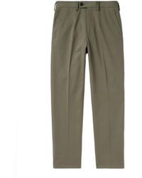 James Purdey & Sons - Tapered Pleated Cotton-twill Trousers - Lyst