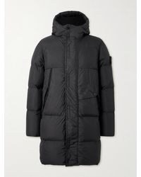 Stone Island - Logo-appliquéd Quilted Shell Hooded Down Jacket - Lyst