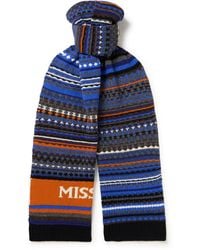 Missoni - Logo-jacquard Striped Wool Scarf - Lyst
