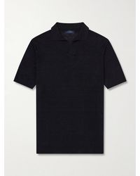 Thom Sweeney - Linen And Cotton-blend Polo Shirt - Lyst