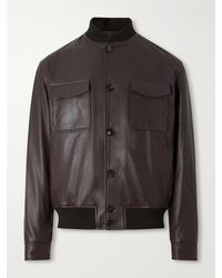 Slowear - Montedoro Leather Bomber Jacket - Lyst
