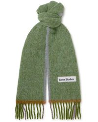 Acne Studios - Vally Fringed Knitted Scarf - Lyst