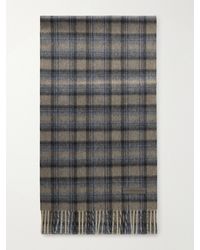 ZEGNA - Checked Brushed Cashmere Scarf - Lyst