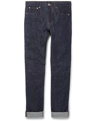 A.P.C. - Petit Standard Slim-fit Dry Selvedge Denim Jeans - Lyst