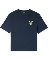 A.P.C. - Disco Logo-print Organic Cotton-jersey T-shirt - Lyst