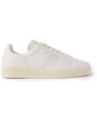 Tom Ford - Warwick Perforated Full-grain Leather Sneakers - Lyst