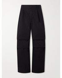 Margaret Howell - Mhl. Wide-Leg Pleated Cotton-Poplin Trousers - Lyst