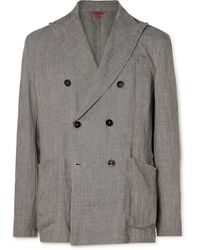 Barena - Double-breasted Unstructured Woven Suit Jacket - Lyst