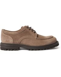 Brunello Cucinelli Suede Derby Shoes for Men | Lyst