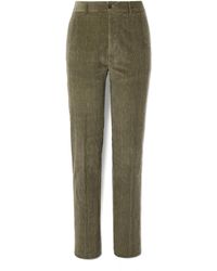Massimo Alba - Mauko Straight-Leg Prince Of Wales Checked Cotton-Blend Corduroy Suit Trousers - Lyst