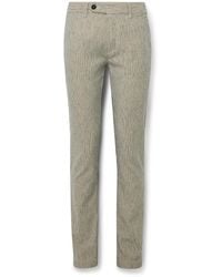 Massimo Alba - Winch2 Slim-fit Striped Cotton-blend Trousers - Lyst