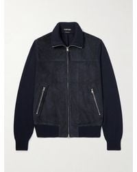 Tom Ford - Slim-Fit Suede And Merino Wool And Cashmere-Blend Jacket - Lyst