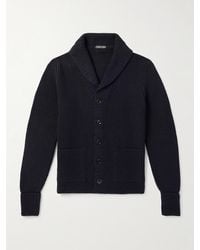 Tom Ford - Slim-Fit Shawl-Collar Ribbed Cashmere Cardigan - Lyst