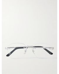 Cartier - Santos De Cartier Rimless D-Frame-Tone Optical Glasses - Lyst