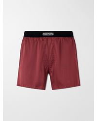 Tom Ford - Silk-Blend Satin Boxer Shorts - Lyst