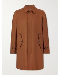 Burberry - Clapham Logo-Embroidered Cotton-Gabardine Coat - Lyst