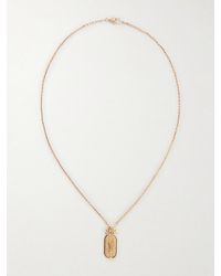 Saint Laurent - Cassandre Tablet Gold-tone Necklace - Lyst