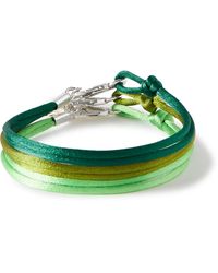 Rubinacci Set Of Three Silk Bracelets in Green for Men Mens Jewellery Bracelets 
