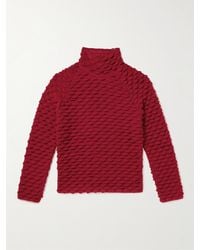 Bottega Veneta - Fish Scale Wool-blend Mock-neck Sweater - Lyst