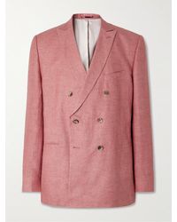 MR P. - Double-breasted Linen Suit Jacket - Lyst