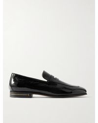 Tom Ford - Gigi Crackled Patent-leather Penny Loafers - Lyst