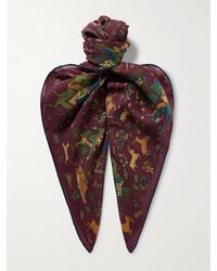 Drake's - Mughal Printed Wool And Silk-blend Scarf - Lyst