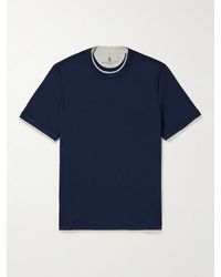 Brunello Cucinelli - Layered Cotton-jersey T-shirt - Lyst