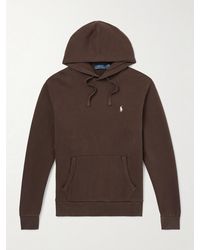 Polo Ralph Lauren - Logo-Embroidered Cotton-Jersey Hoodie - Lyst