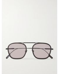 ZEGNA - Round-frame Titanium Sunglasses - Lyst