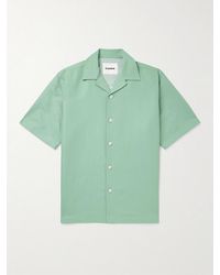 Jil Sander - Camp-Collar Linen And Cotton-Blend Drill Overshirt - Lyst
