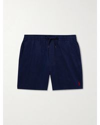 Polo Ralph Lauren - Prepster Straight-Leg Logo-Embroidered Linen Drawstring Shorts - Lyst