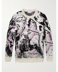Alexander McQueen - Textured Wool-blend Jacquard Sweater - Lyst
